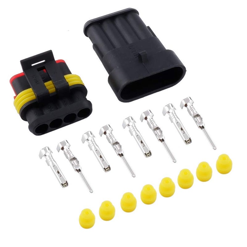 MUYI 10 Kit 4 Pin Way Waterproof Electrical Connector 1.5mm Series Terminals Water Resistend - Image 2